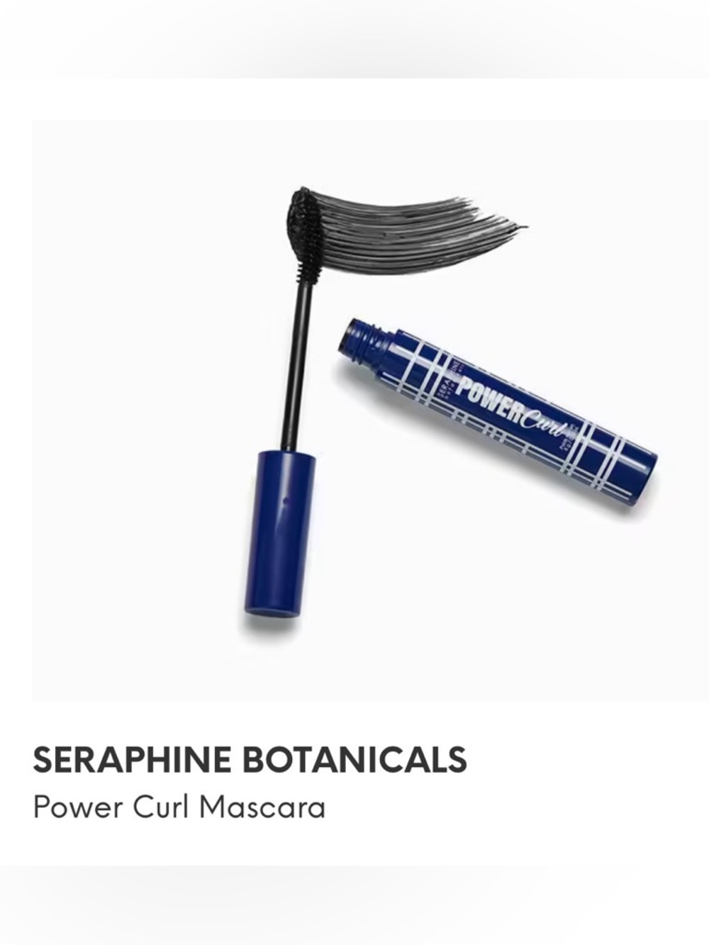 Seraphine Botanicals Power Curl Mascara — Black
